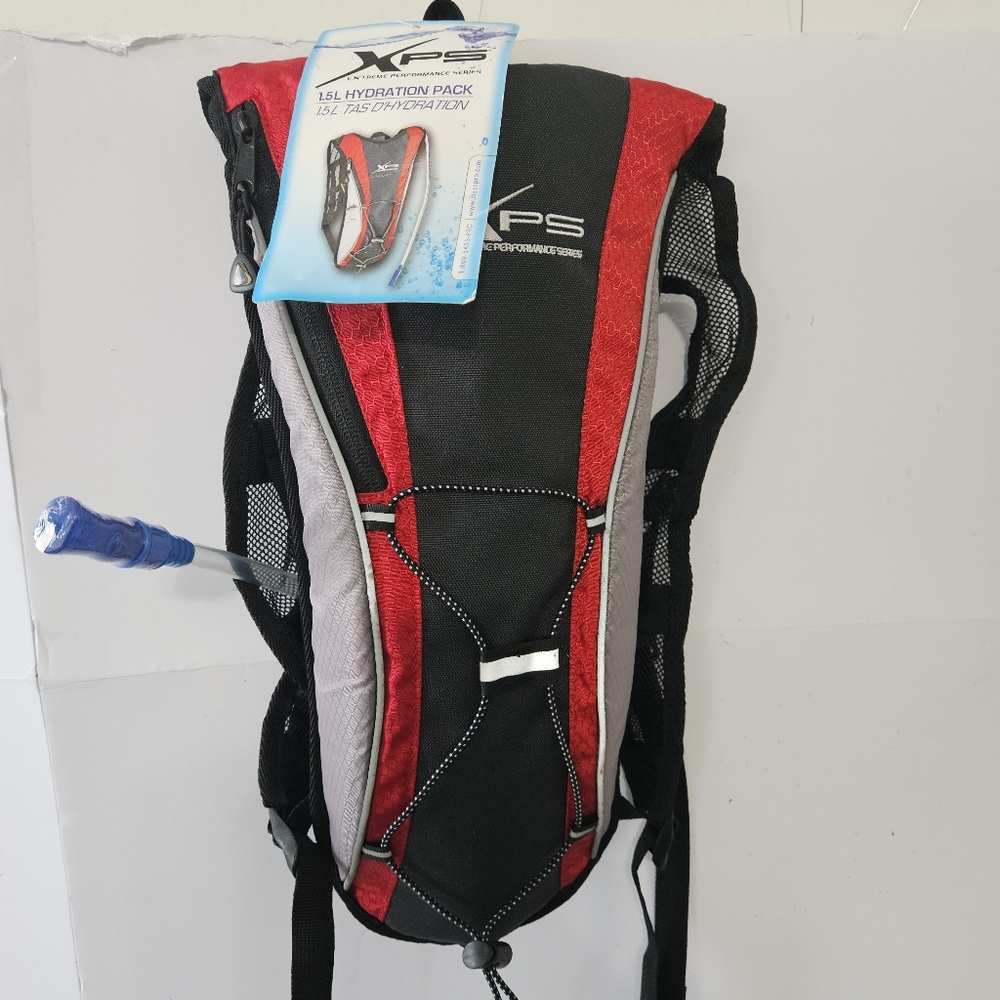 XPS 1.5 Liter Pack Hydrobak Red Black Grey Water Bottle Backpack Hiking Running